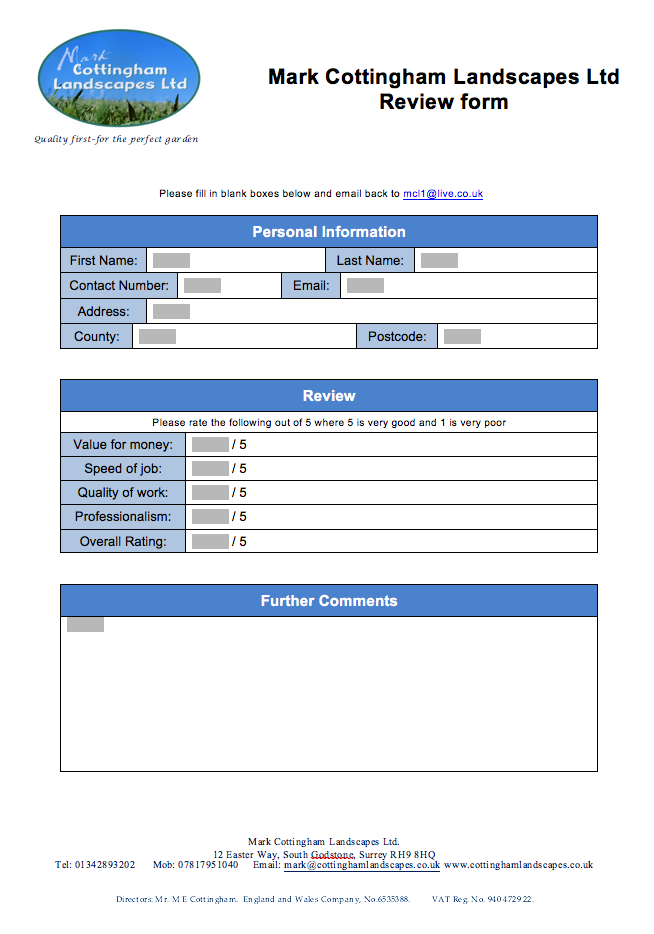 Image showing review form to be downloaded