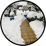 Image of cleared path in the snow